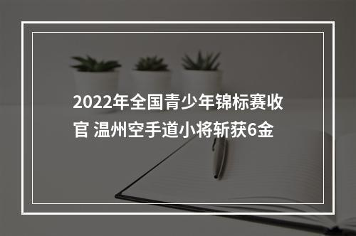 2022年全国青少年锦标赛收官 温州空手道小将斩获6金