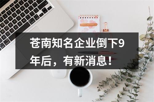 苍南知名企业倒下9年后，有新消息！