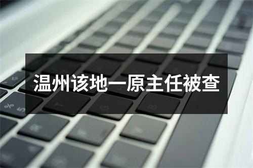 温州该地一原主任被查