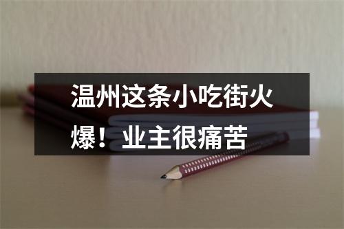 温州这条小吃街火爆！业主很痛苦
