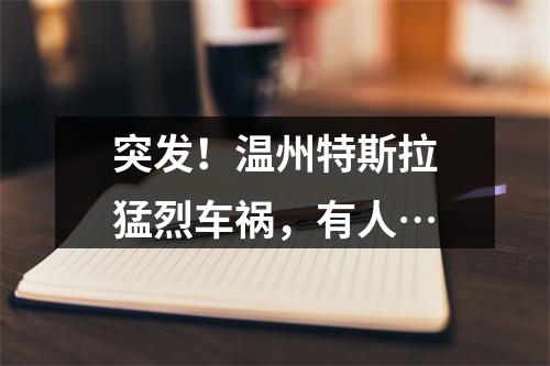 突发！温州特斯拉猛烈车祸，有人…