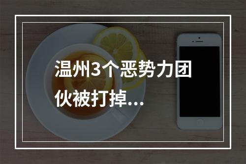 温州3个恶势力团伙被打掉...