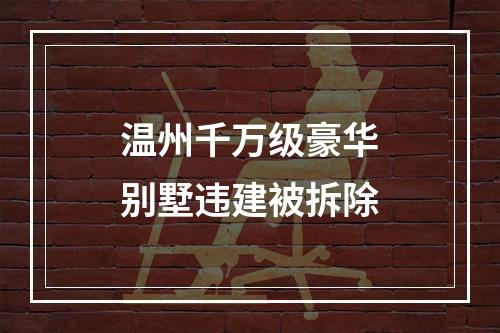 温州千万级豪华别墅违建被拆除