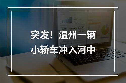 突发！温州一辆小轿车冲入河中