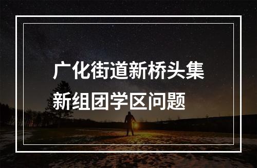 广化街道新桥头集新组团学区问题