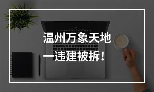 温州万象天地一违建被拆！