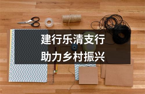 建行乐清支行助力乡村振兴