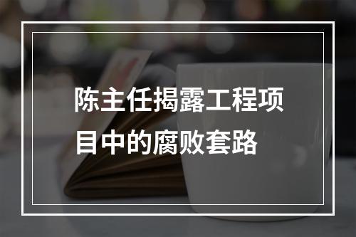 陈主任揭露工程项目中的腐败套路
