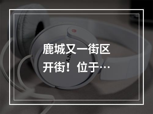 鹿城又一街区开街！位于…