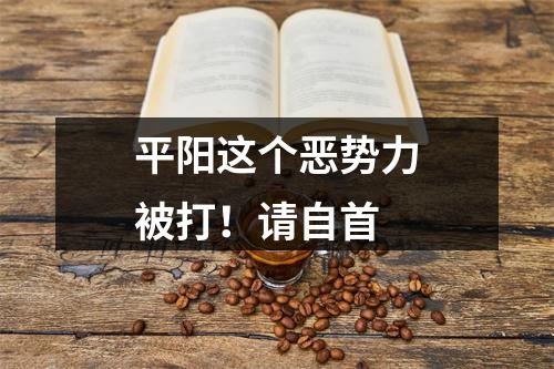 平阳这个恶势力被打！请自首