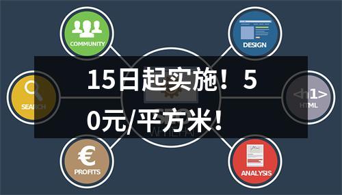 15日起实施！50元/平方米！