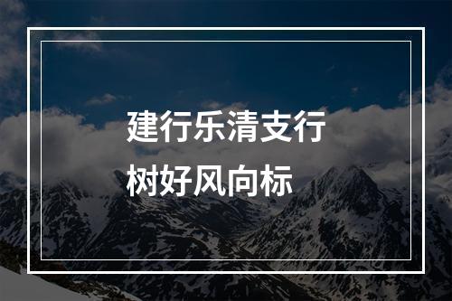 建行乐清支行树好风向标