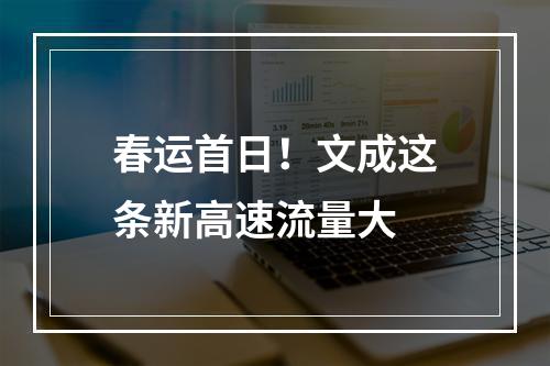 春运首日！文成这条新高速流量大