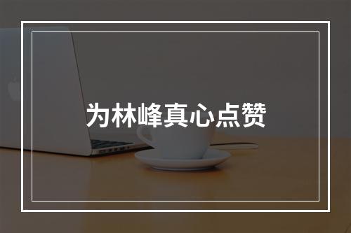 为林峰真心点赞