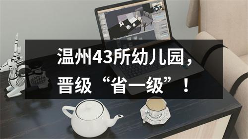 温州43所幼儿园，晋级“省一级”！