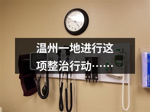 温州一地进行这项整治行动……