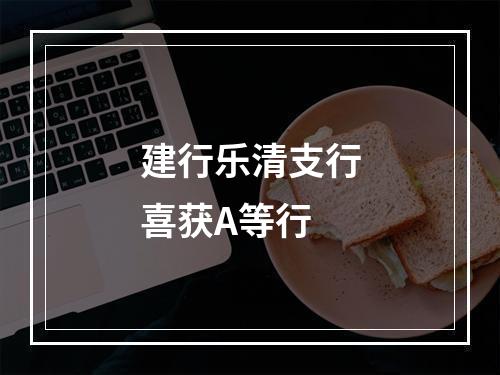 建行乐清支行喜获A等行