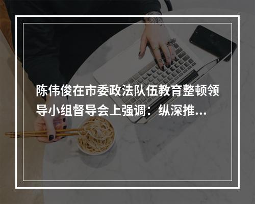 陈伟俊在市委政法队伍教育整顿领导小组督导会上强调：纵深推进政法队伍教育整顿