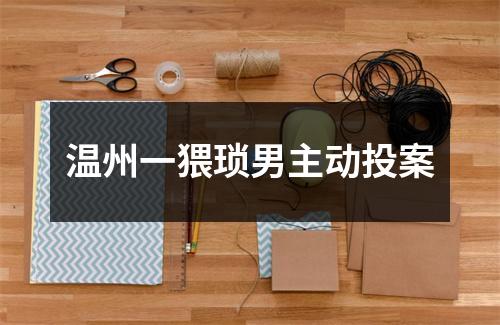 温州一猥琐男主动投案