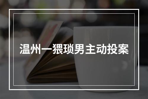 温州一猥琐男主动投案