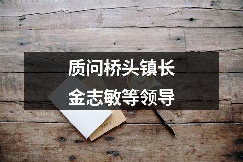 质问桥头镇长金志敏等领导