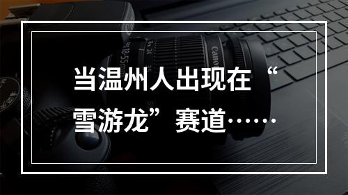 当温州人出现在“雪游龙”赛道……