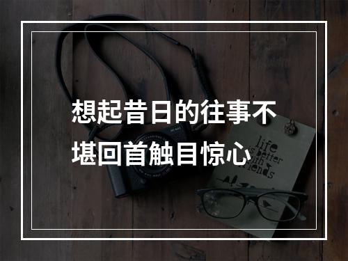 想起昔日的往事不堪回首触目惊心