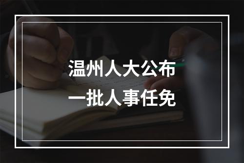 温州人大公布一批人事任免