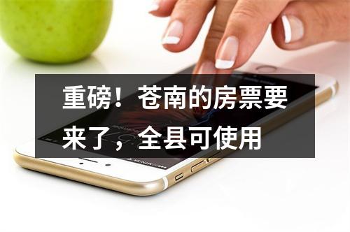 重磅！苍南的房票要来了，全县可使用