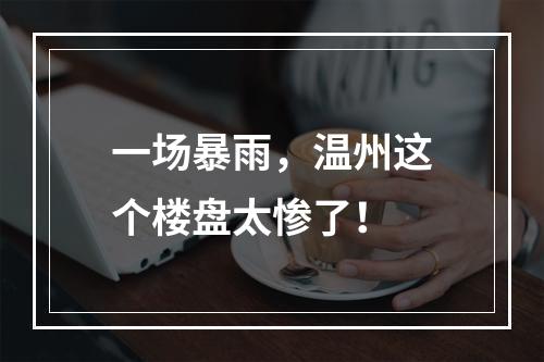 一场暴雨，温州这个楼盘太惨了！