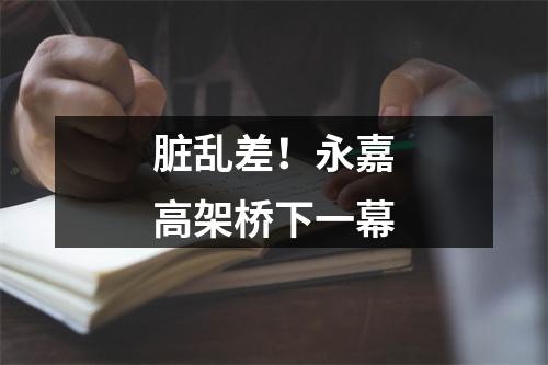 脏乱差！永嘉高架桥下一幕