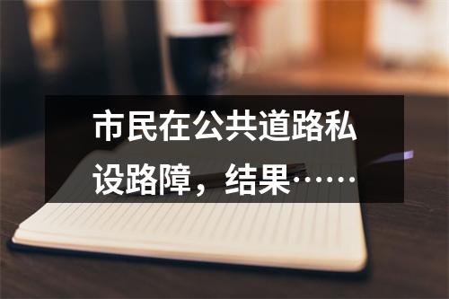 市民在公共道路私设路障，结果……