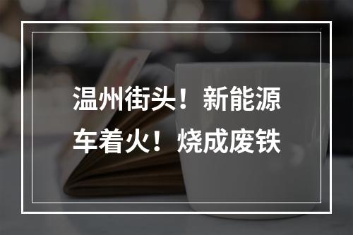 温州街头！新能源车着火！烧成废铁