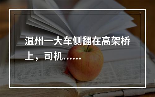 温州一大车侧翻在高架桥上，司机......