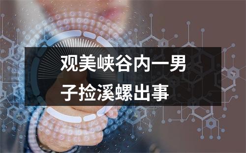 观美峡谷内一男子捡溪螺出事