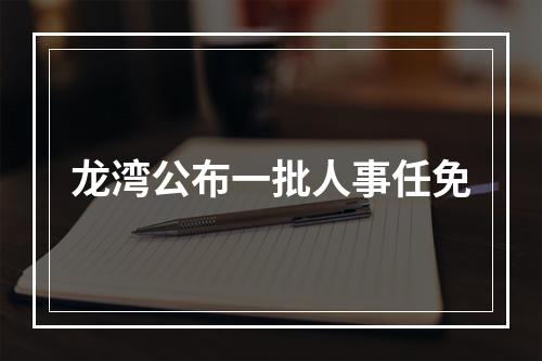 龙湾公布一批人事任免