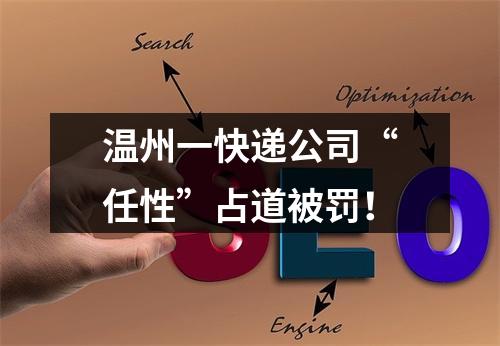 温州一快递公司“任性”占道被罚！