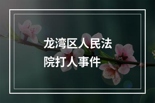 龙湾区人民法院打人事件