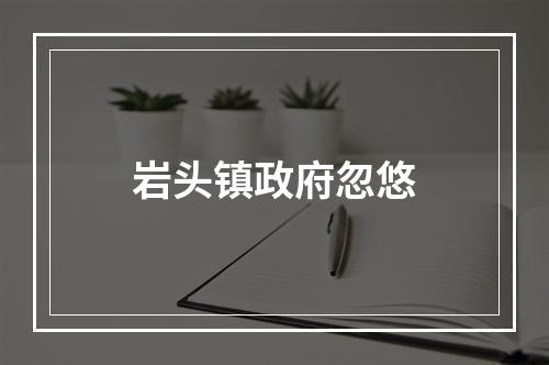 岩头镇政府忽悠