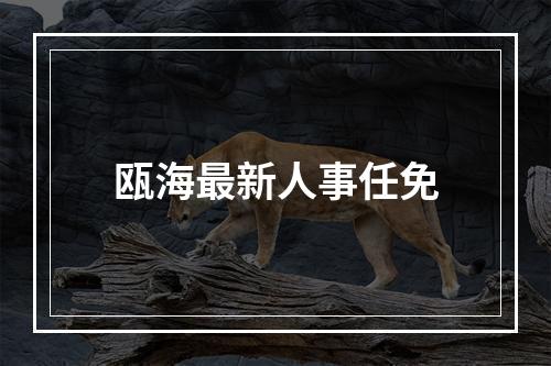 瓯海最新人事任免