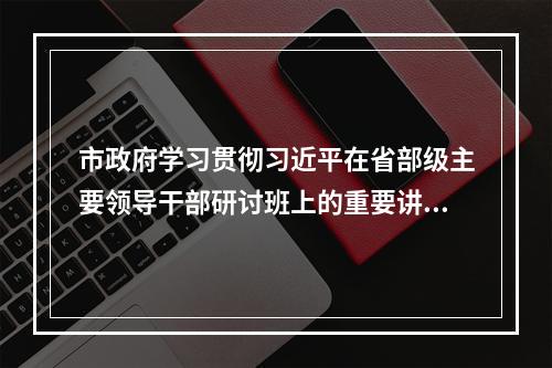 市政府学习贯彻习近平在省部级主要领导干部研讨班上的重要讲话精神