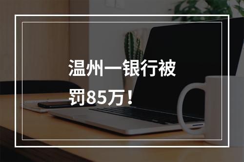 温州一银行被罚85万！