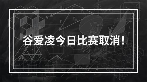 谷爱凌今日比赛取消！