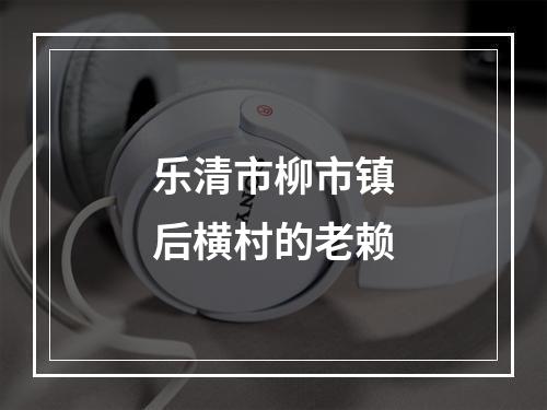 乐清市柳市镇后横村的老赖