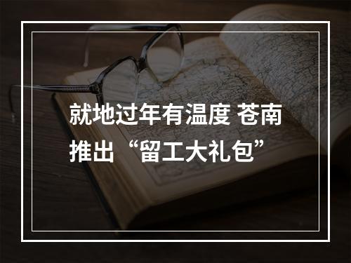 就地过年有温度 苍南推出“留工大礼包”