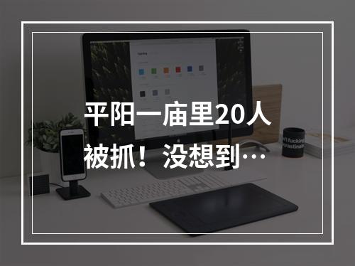 平阳一庙里20人被抓！没想到…