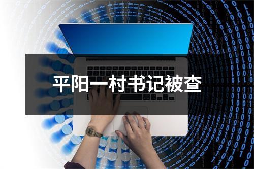 平阳一村书记被查