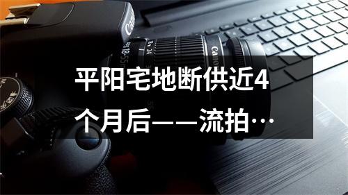 平阳宅地断供近4个月后——流拍…