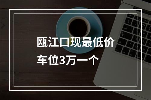 瓯江口现最低价车位3万一个