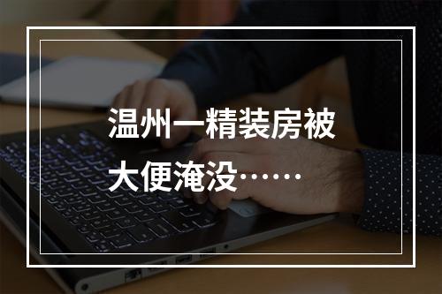 温州一精装房被大便淹没……